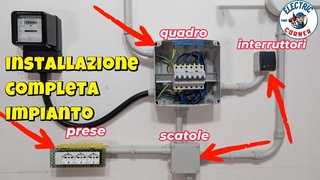 come  fatto un impianto elettrico con quadro 3 elementi dorsale montante prese e punti luce