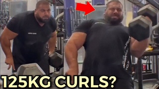 LEVAN IS CURLING 125KG WITH ONE HAND