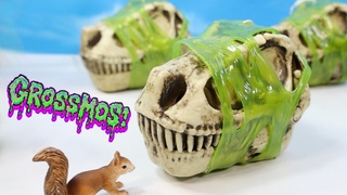 GrossMos! Dinosaur T. Rex Fossil Model Build Review FOAMY!