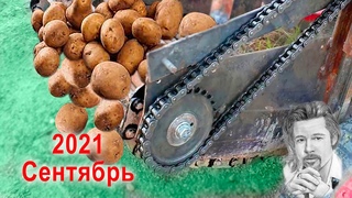 . Картофелекопалка Космос транспортерная. Картофелекопалка для мотоблока. Своими .руками