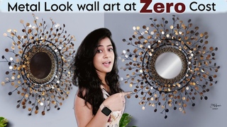 OMGWaste Cake Board & Boxes Turns into Sunburst Craft | Best out of waste Mirror Wall decor ideas