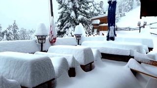 While parts of Europe are drowning, the Alpine regions are buried under snow