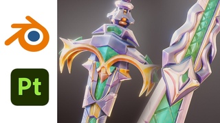Making a Stylized Emerald Sword! | Blender & Substance Painter