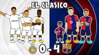 0-4 Real Madrid vs FC Barcelona (El Clasico 2024 Goals Highlights)