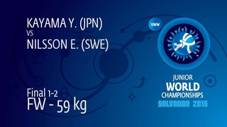 GOLD FW - 59 kg: E. NILSSON (SWE) df. Y. KAYAMA (JPN), 8-2