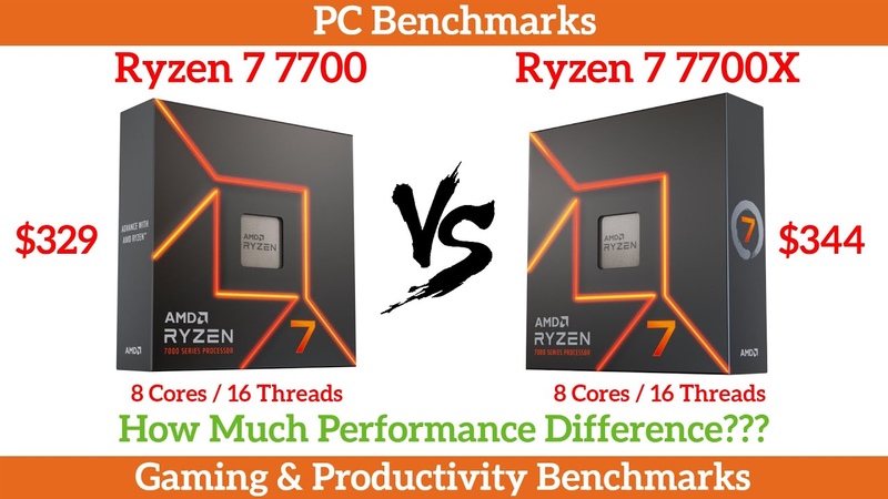 Ryzen 7700 какая графика Ryzen 7 7700 vs Ryzen 7 7700X How big is the performance difference? 2023 Игры, 