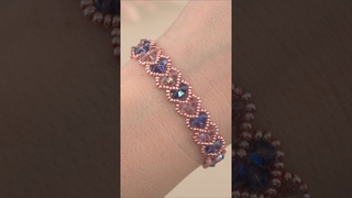 I  Beading! Easy Crystal Hearts Beaded Bracelet Tutorial: How to Make Bracelets with Beads & Thread