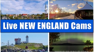 New England  -  Live Webcams  -  Weather  -  Relaxing Music.  Maine, Vermont, NH, MA, CT and RI