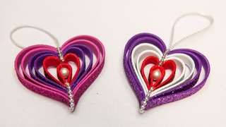 СЕРДЕЧКИ из глиттерного фоамирана  Игрушки на елку  Christmas Ornaments Glitter Foam