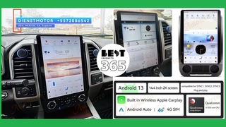 Android 8+128GB 14.4“ For Ford F150 F250 2015-2021 Tesla Style Car GPS Navigation Multimedia Player