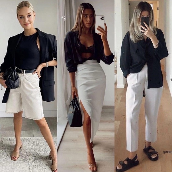 Чёрный верх, белый низ. Стильные сочетания. #yourstyle@fashionconsciousness 2022