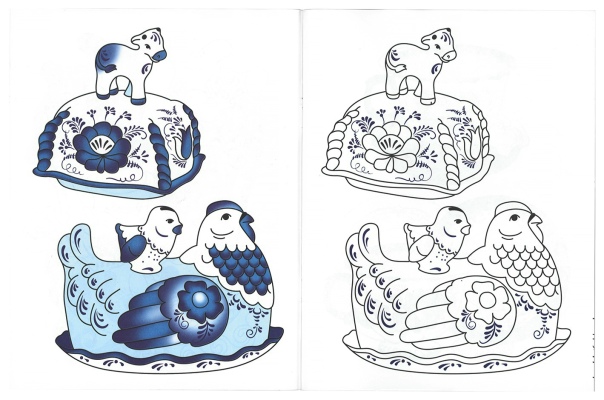 Раскраска народные промыслы для детей распечатать Artistic crafts of Russia. 2023 Шаблоны для печати VK