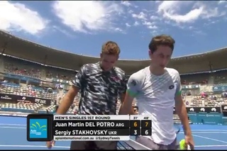 Juan Martin Del Potro v Sergiy Stakhovsky highlights - Apia International Sydney 2015