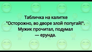 Уморительный  анекдот про попугая и собаку - лучший сборник юмора! #128