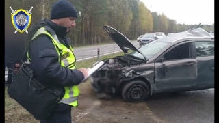Пока водитель ждал ГАИ на трассе Минск-Гомель, в авто врезался фургон  смертельное ДТП
