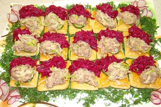 Закуска с сельдью